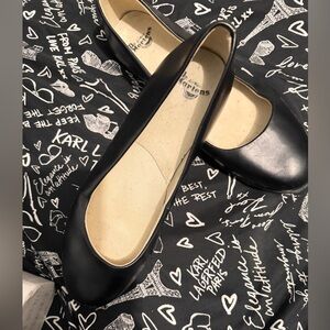 Dr. Martens Black Leather Ballet Flats